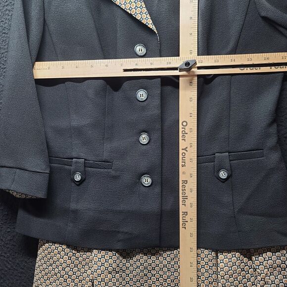 Studio 1 Womens Two Piece Set Multi-Color Size 6P 100% Polyester Skirt Jacket - Picture 3 of 16